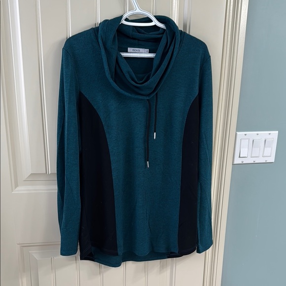 Teal Cowl Neck Top - Picture 1 of 3